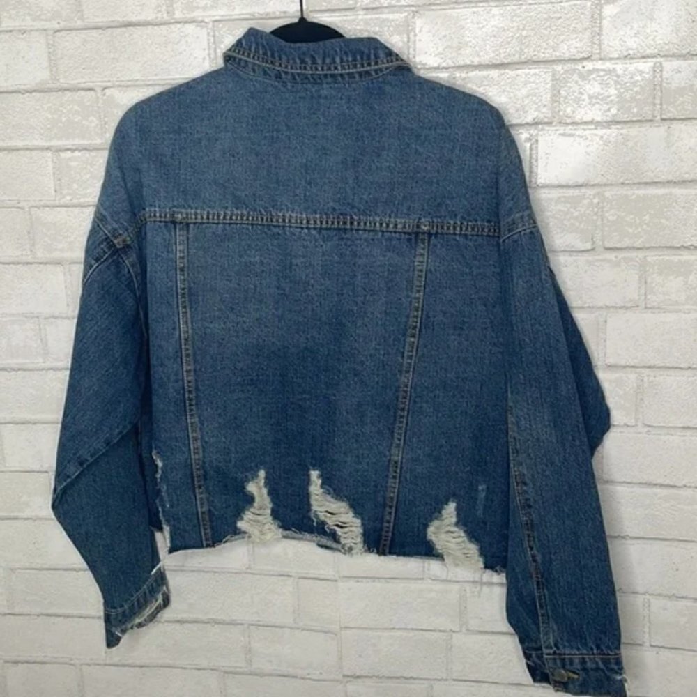 NWT Blank NYC Distressed Denim Jacket - Picture 9 of 12